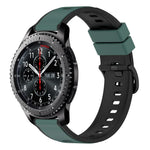 22mm Two-Color Silicone Watch Band, For Samsung Galaxy Watch3 45mm, For Samsung Galaxy Watch 46mm, For Samsung Gear S3 Classic, For Samsung Gear S3 Frontier