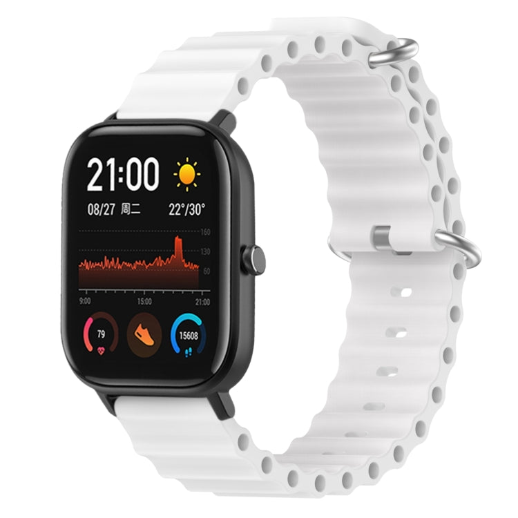 Ocean Style Solid Color Silicone Watch Band, For Amazfit GTR 4 22mm, For Amazfit GTS 4 Mini 20mm