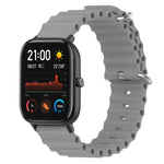 Ocean Style Solid Color Silicone Watch Band, For Amazfit GTR 4 22mm, For Amazfit GTS 4 Mini 20mm