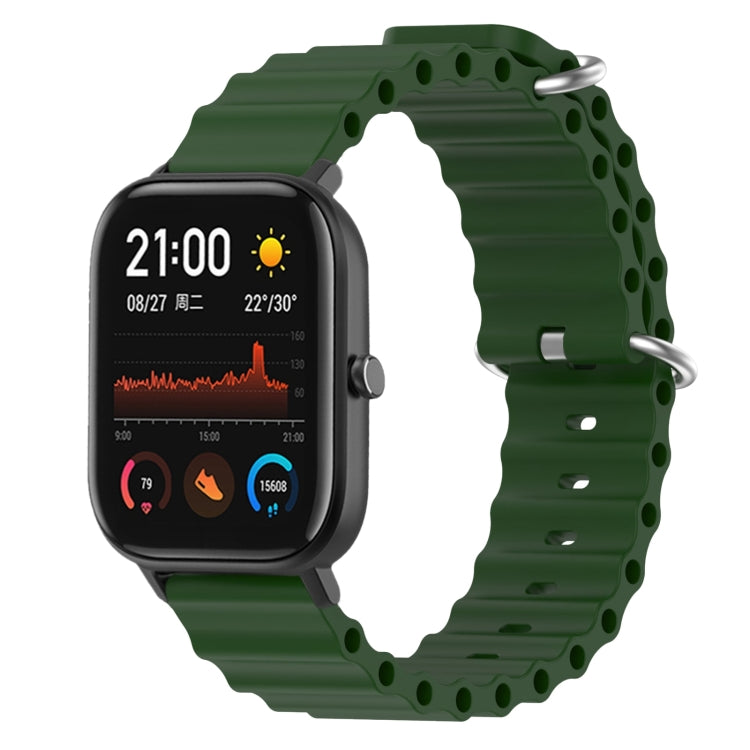 Ocean Style Solid Color Silicone Watch Band, For Amazfit GTR 4 22mm, For Amazfit GTS 4 Mini 20mm