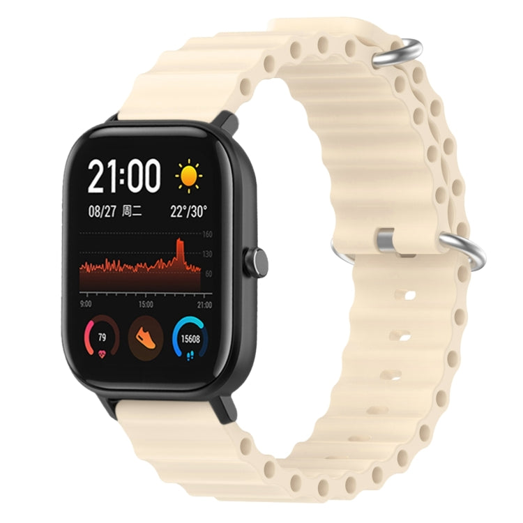 Ocean Style Solid Color Silicone Watch Band, For Amazfit GTR 4 22mm, For Amazfit GTS 4 Mini 20mm