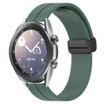 22mm Solid Color Magnetic Clasp Silicone Watch Band, For Samsung Galaxy Watch3 45mm, For Samsung Galaxy Watch 46mm, For Samsung Gear S3 Classic, For Samsung Gear S3 Frontier