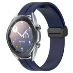 22mm Solid Color Magnetic Clasp Silicone Watch Band, For Samsung Galaxy Watch3 45mm, For Samsung Galaxy Watch 46mm, For Samsung Gear S3 Classic, For Samsung Gear S3 Frontier