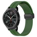 22mm Solid Color Magnetic Clasp Silicone Watch Band, For Samsung Galaxy Watch3 45mm, For Samsung Galaxy Watch 46mm, For Samsung Gear S3 Classic, For Samsung Gear S3 Frontier
