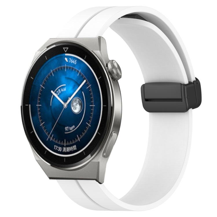 22mm Solid Color Magnetic Clasp Silicone Watch Band, For Huawei Watch GT3 Pro 46mm, For Huawei Watch GT3 46mm, For Huawei Watch GT Runner, For Huawei Watch 3