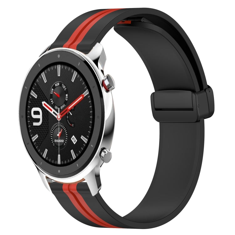 22mm Folding Magnetic Clasp Silicone Watch Band, For Amazfit GTR 4, For Amazfit GTR 3, For Amazfit GTR 3 Pro, For Amazfit GTR 2e