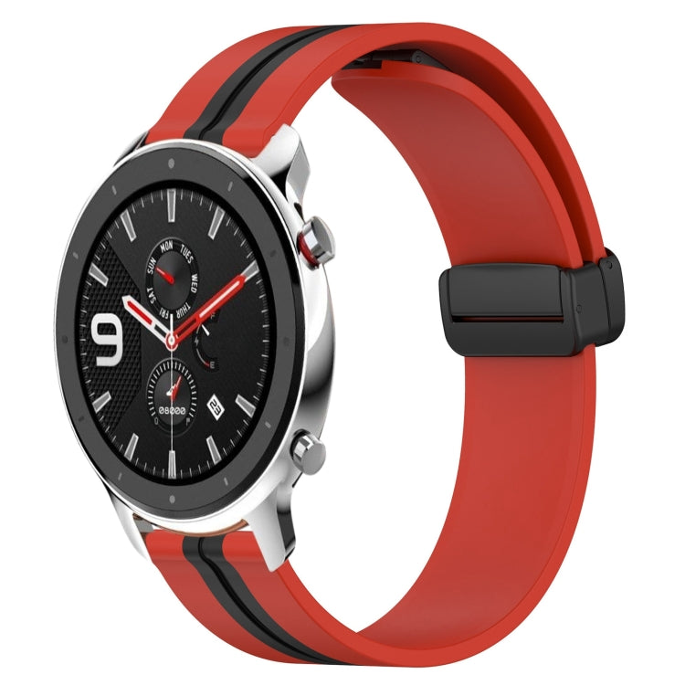 22mm Folding Magnetic Clasp Silicone Watch Band, For Amazfit GTR 4, For Amazfit GTR 3, For Amazfit GTR 3 Pro, For Amazfit GTR 2e