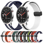 22mm Folding Magnetic Clasp Silicone Watch Band, For Amazfit GTR 4, For Amazfit GTR 3, For Amazfit GTR 3 Pro, For Amazfit GTR 2e