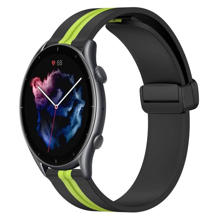 22mm Folding Magnetic Clasp Silicone Watch Band, For Amazfit GTR 4, For Amazfit GTR 3, For Amazfit GTR 3 Pro, For Amazfit GTR 2e
