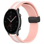 22mm Folding Magnetic Clasp Silicone Watch Band, For Amazfit GTR 4, For Amazfit GTR 3, For Amazfit GTR 3 Pro, For Amazfit GTR 2e