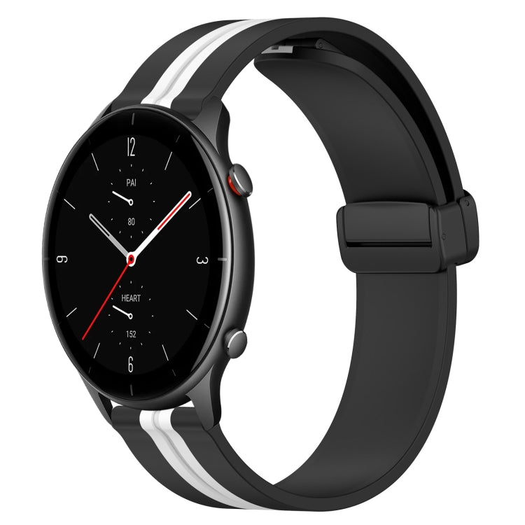 22mm Folding Magnetic Clasp Silicone Watch Band, For Amazfit GTR 4, For Amazfit GTR 3, For Amazfit GTR 3 Pro, For Amazfit GTR 2e