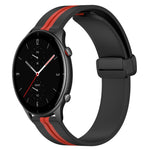 22mm Folding Magnetic Clasp Silicone Watch Band, For Amazfit GTR 4, For Amazfit GTR 3, For Amazfit GTR 3 Pro, For Amazfit GTR 2e