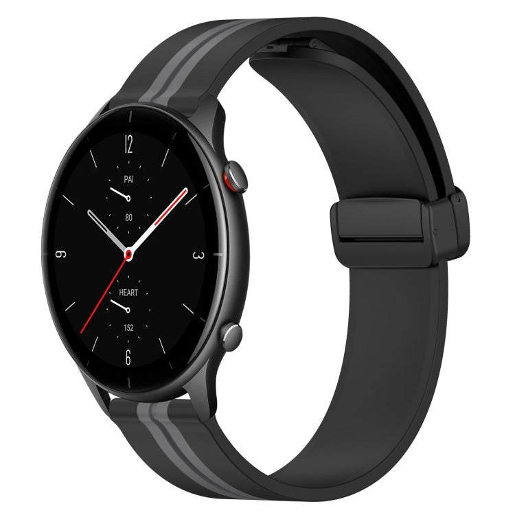 22mm Folding Magnetic Clasp Silicone Watch Band, For Amazfit GTR 4, For Amazfit GTR 3, For Amazfit GTR 3 Pro, For Amazfit GTR 2e