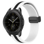 20mm Folding Magnetic Clasp Silicone Watch Band, For Samsung Galaxy Watch Active 2 40mm, For Samsung Galaxy Watch Active 2 44mm, For Samsung Galaxy Watch 42mm