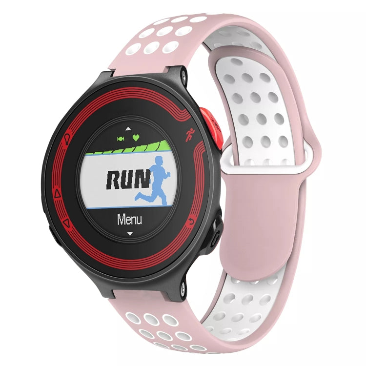 Two-Color Punched Breathable Silicone Watch Band, For Garmin Forerunner 220, For Garmin Forerunner 230, For Garmin Forerunner 235, For Garmin Forerunner 630