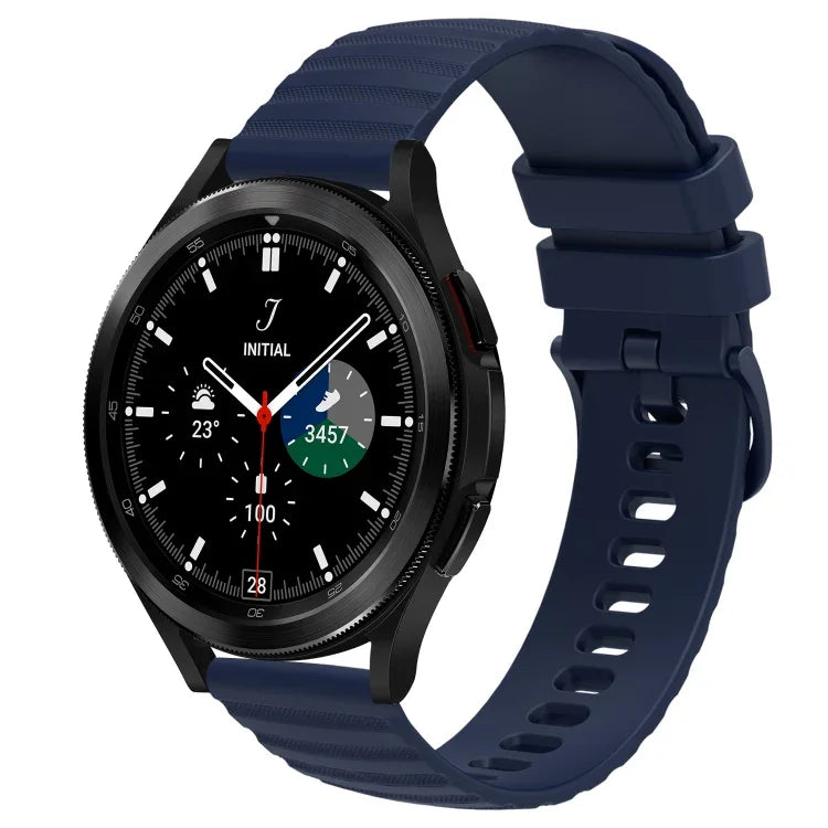 20mm Wavy Dot Pattern Solid Color Silicone Watch Band for Galaxy Watch, compatible with Galaxy Watch 4 Classic and Active 2.