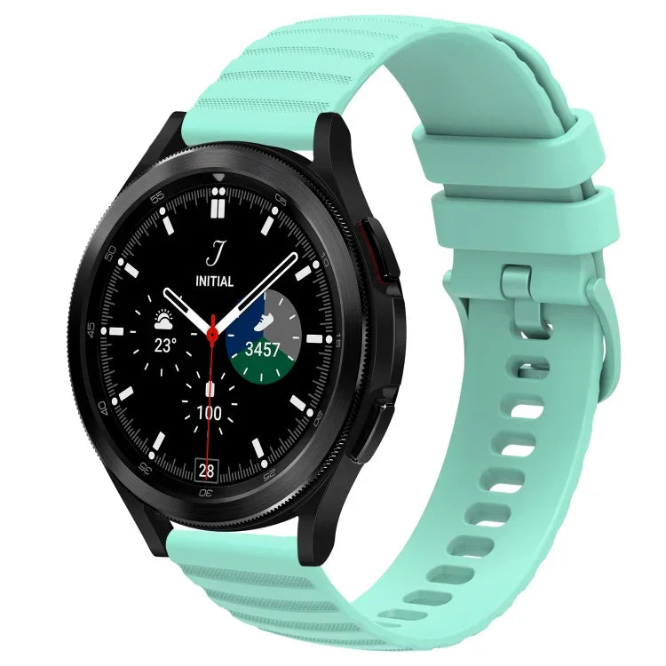 20mm Wavy Dot Pattern Solid Color Silicone Watch Band, For Samsung  Galaxy Watch 4 Classic 42mm, For Samsung  Galaxy Watch 4 Classic 46mm, For Samsung Galaxy Watch Active 2 40mm, For Samsung Galaxy Watch Active 2 44mm