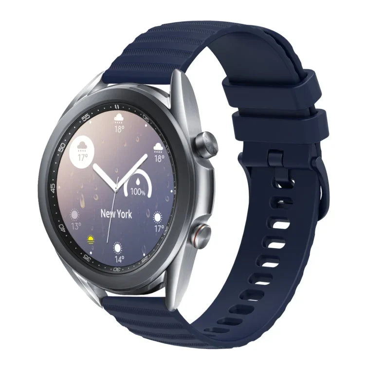 22mm Wavy Dot Pattern Solid Color Silicone Watch Band, For Samsung Galaxy Watch3 45mm, For Samsung Galaxy Watch 46mm, For Samsung Gear S3 Classic, For Samsung Gear S3 Frontier
