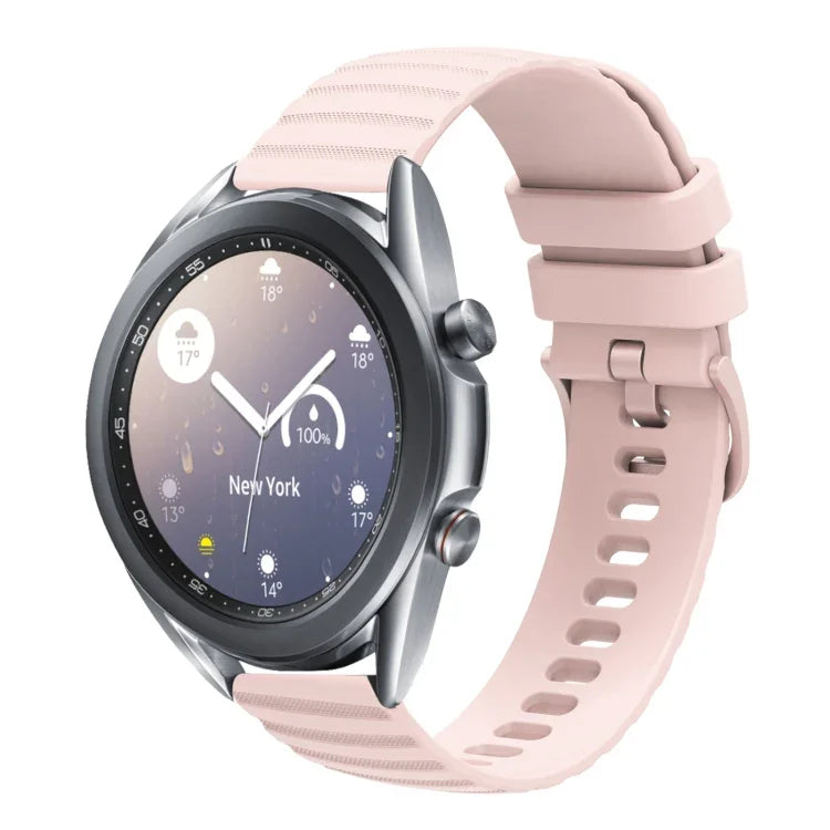 22mm Wavy Dot Pattern Solid Color Silicone Watch Band, For Samsung Galaxy Watch3 45mm, For Samsung Galaxy Watch 46mm, For Samsung Gear S3 Classic, For Samsung Gear S3 Frontier
