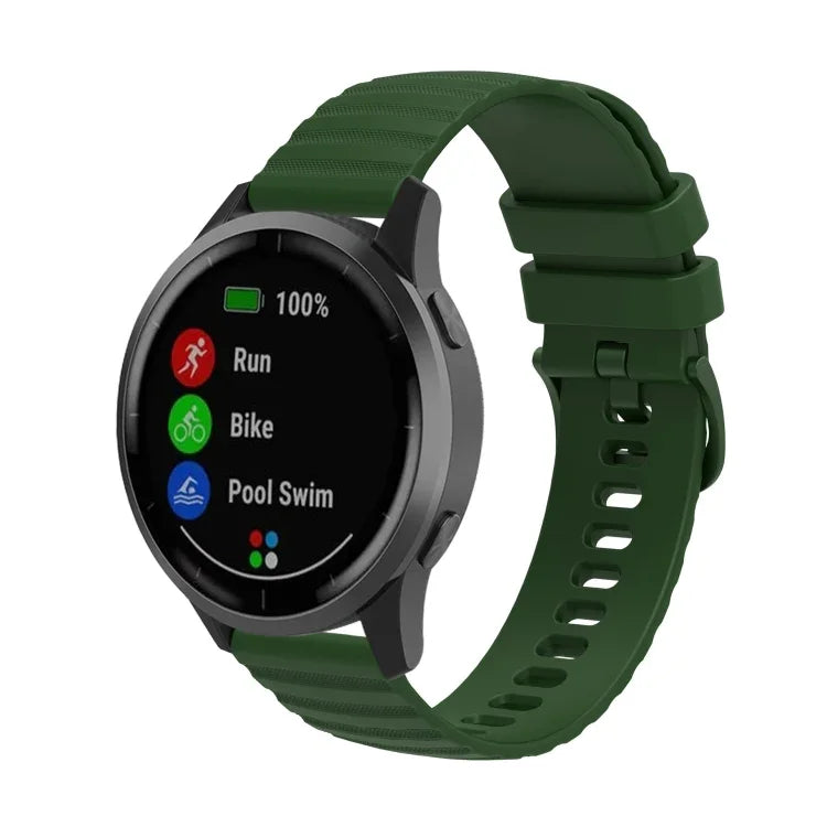 22mm Wavy Dot Pattern Solid Color Silicone Watch Band, For Samsung Galaxy Watch3 45mm, For Samsung Galaxy Watch 46mm, For Samsung Gear S3 Classic, For Samsung Gear S3 Frontier