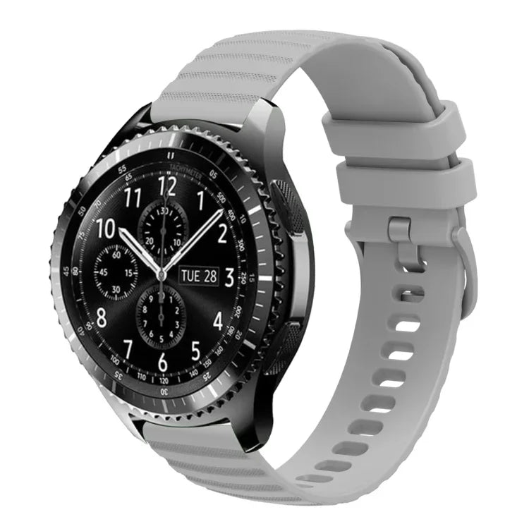 22mm Wavy Dot Pattern Solid Color Silicone Watch Band, For Samsung Galaxy Watch3 45mm, For Samsung Galaxy Watch 46mm, For Samsung Gear S3 Classic, For Samsung Gear S3 Frontier