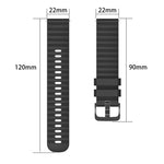 22mm Wavy Dot Pattern Solid Color Silicone Watch Band, For Xiaomi MI Watch Color