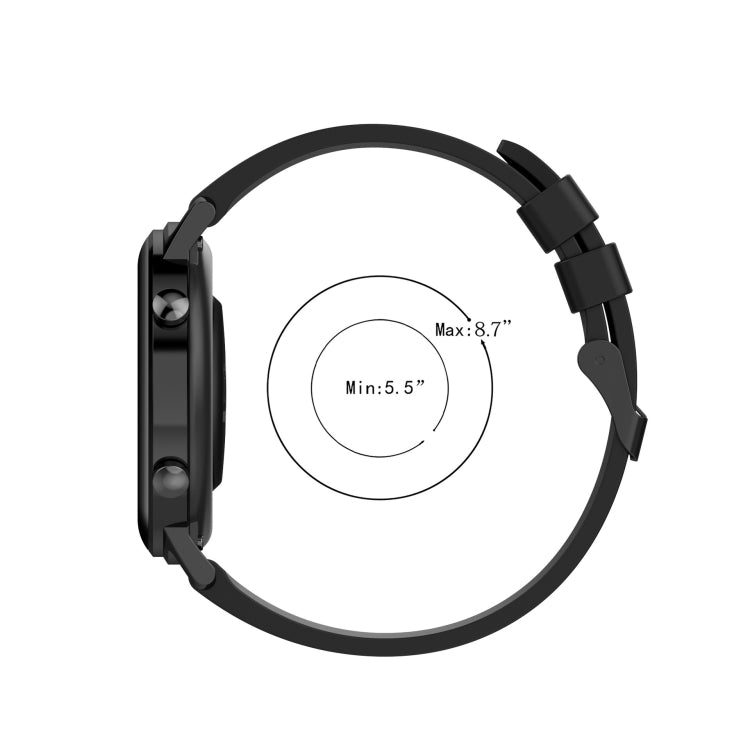 22mm Wavy Dot Pattern Solid Color Silicone Watch Band, For Huawei Watch 3 Pro New