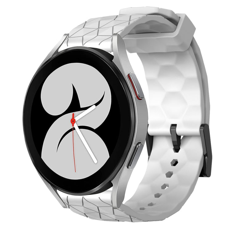20mm Football Pattern Solid Color Silicone Watch Band, For Samsung Galaxy Watch 4 40mm, For Samsung  Galaxy Watch 4 Classic 42mm, For Samsung  Galaxy Watch 4 Classic 46mm, For Samsung Galaxy Watch Active 2 40mm