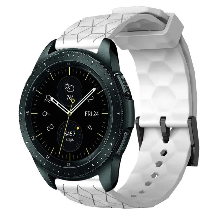 20mm Football Pattern Solid Color Silicone Watch Band, For Samsung Galaxy Watch Active 2 44mm, For Samsung Galaxy Watch 42mm