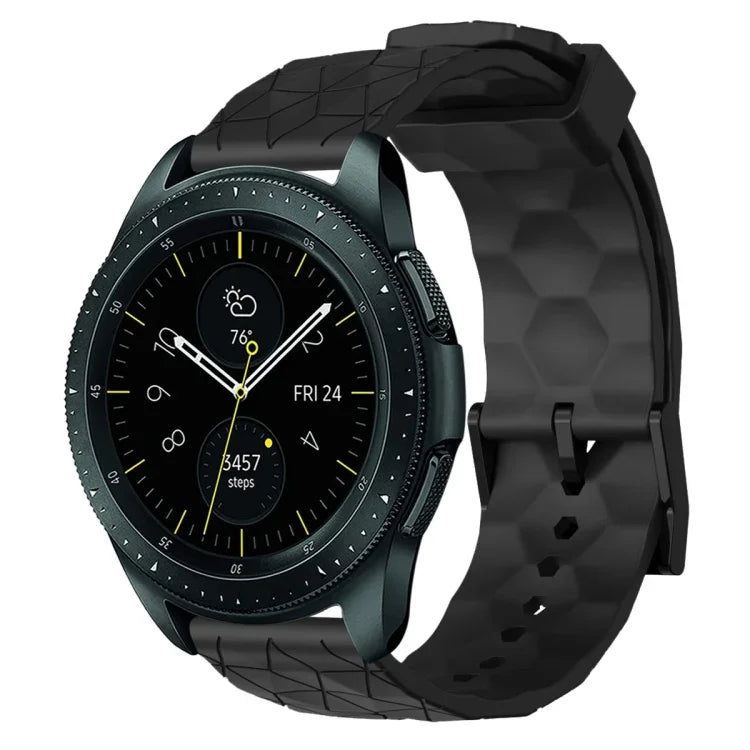 20mm Football Pattern Solid Color Silicone Watch Band, For Samsung Galaxy Watch Active 2 44mm, For Samsung Galaxy Watch 42mm