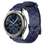 22mm Football Pattern Solid Color Silicone Watch Band, For Samsung Galaxy Watch3 45mm, For Samsung Galaxy Watch 46mm, For Samsung Gear S3 Classic, For Samsung Gear S3 Frontier