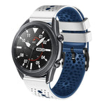 22mm Perforated Two-Color Silicone Watch Band, For Samsung Galaxy Watch3 45mm, For Samsung Galaxy Watch 46mm, For Samsung Gear S3 Classic, For Samsung Gear S3 Frontier