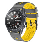 22mm Perforated Two-Color Silicone Watch Band, For Samsung Galaxy Watch3 45mm, For Samsung Galaxy Watch 46mm, For Samsung Gear S3 Classic, For Samsung Gear S3 Frontier