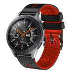 22mm Perforated Two-Color Silicone Watch Band, For Samsung Galaxy Watch3 45mm, For Samsung Galaxy Watch 46mm, For Samsung Gear S3 Classic, For Samsung Gear S3 Frontier