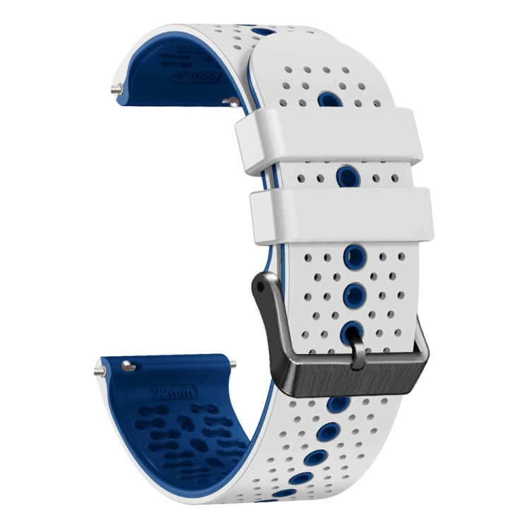 22mm Perforated Two-Color Silicone Watch Band, For Huawei Watch 3 Pro New