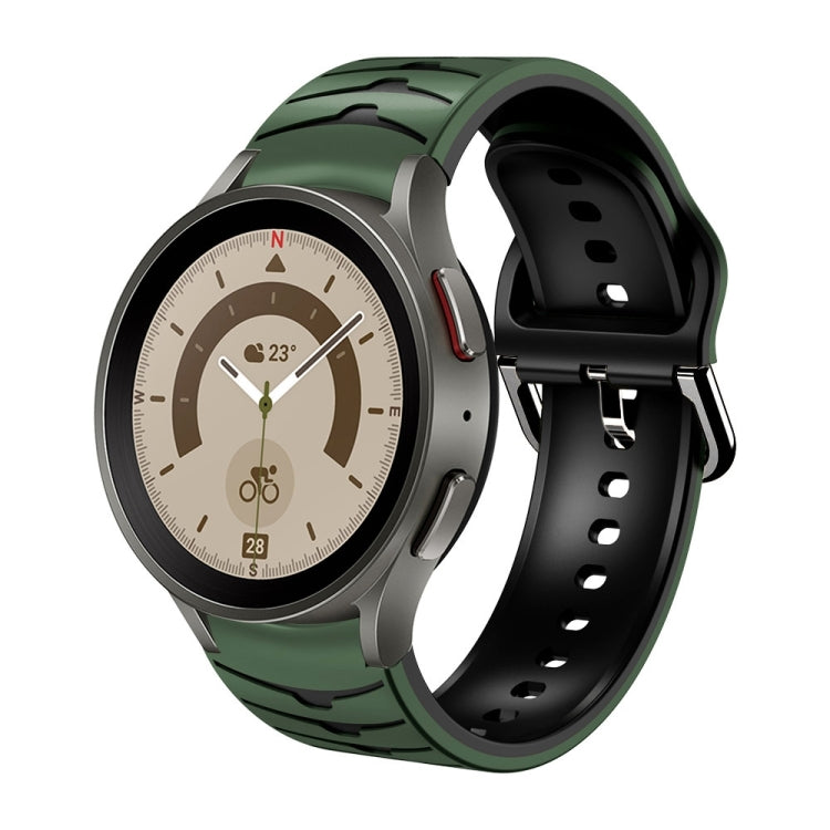Curved Texture Silicone Watch Band, For Samsung Galaxy Watch 5 44mm, For Samsung Galaxy Watch 5 40mm, For Samsung Galaxy Watch 5 Pro 45mm
