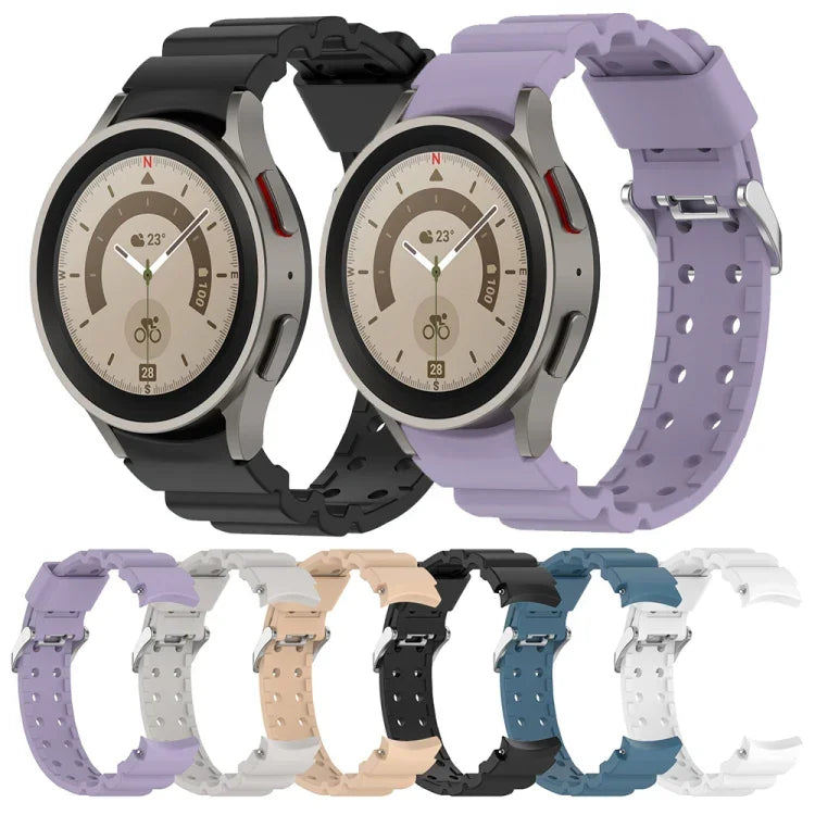 Armor Pure Color Silicone Watch Band, For Samsung Galaxy Watch5 44mm, For Samsung Galaxy Watch5 40mm, For Samsung Galaxy Watch5 Pro 45mm, For Samsung Galaxy Watch4 44mm, For Samsung Galaxy Watch4 40mm, For Samsung  Galaxy Watch4 Classic 42mm           ...
