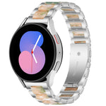Interbead Resin Metal Watch Band, For Galaxy Watch 5 40 / 44mm, For Galaxy Watch 5 Pro 45mm, For Galaxy Watch 4 40 / 44mm