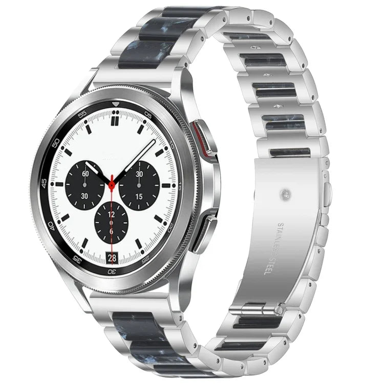 Interbead Resin Metal Watch Band, For Galaxy Watch 4 Classic 42 / 46mm