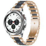 Interbead Resin Metal Watch Band, For Galaxy Watch 4 Classic 42 / 46mm