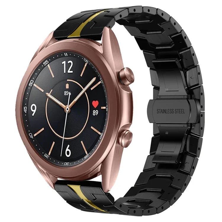 Armor Stainless Steel Metal Watch Band, For Samsung Galaxy watch 42mm, For Samsung Galaxy Watch3 41mm, For Samsung Galaxy Gear Sport, For Samsung Galaxy Watch Active, For Samsung Galaxy Watch5 / Watch5 Pro, For Samsung Galaxy Watch4 / Watch4 Classic