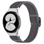 Nylon Stretch Black Buckle Watch Band, For Samsung Galaxy Watch 5 Pro 45mm, For Samsung Galaxy Watch 5 44mm, For Samsung Galaxy Watch 5 40mm, For Samsung Galaxy Watch 4 44mm, For Samsung Galaxy Watch 4 40mm, For Samsung Galaxy Watch 4 Classic 42mm     ...