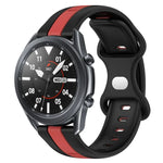 22mm Butterfly Buckle Two-Color Silicone Watch Band, For Samsung Galaxy Watch3 45mm, For Samsung Galaxy Watch 46mm, For Samsung Gear S3 Classic, For Samsung Gear S3 Frontier
