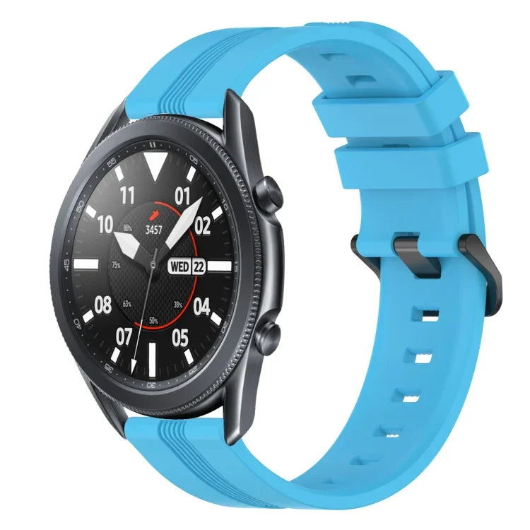 22mm Concave Striped Slicone Watch Band, For Samsung Galaxy Watch3 45mm, For Samsung Galaxy Watch 46mm, For Samsung Gear S3 Classic, For Samsung Gear S3 Frontier