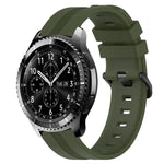 22mm Concave Striped Slicone Watch Band, For Samsung Galaxy Watch3 45mm, For Samsung Galaxy Watch 46mm, For Samsung Gear S3 Classic, For Samsung Gear S3 Frontier