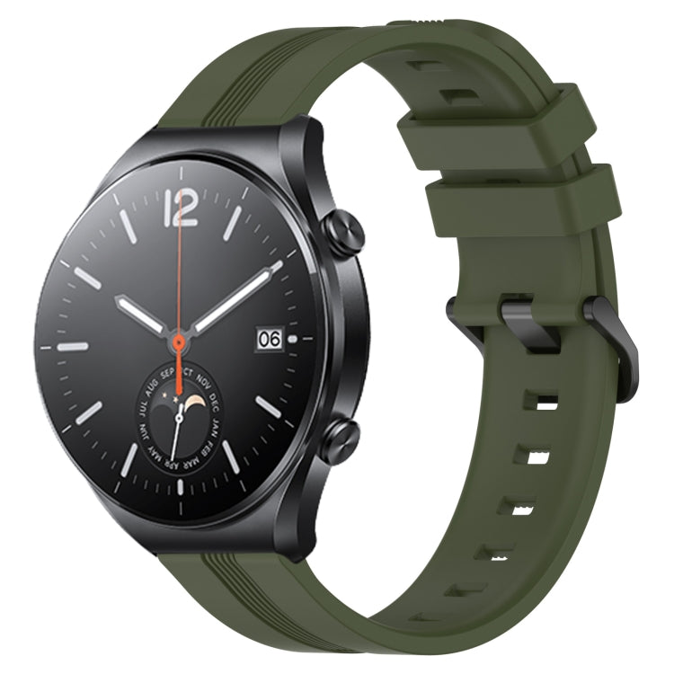 22mm Concave Striped Slicone Watch Band, For Xiaomi Watch S2 42mm, For Xiaomi Watch S2 46mm, For Xiaomi MI Watch S1, For Xiaomi MI Watch S1 Pro