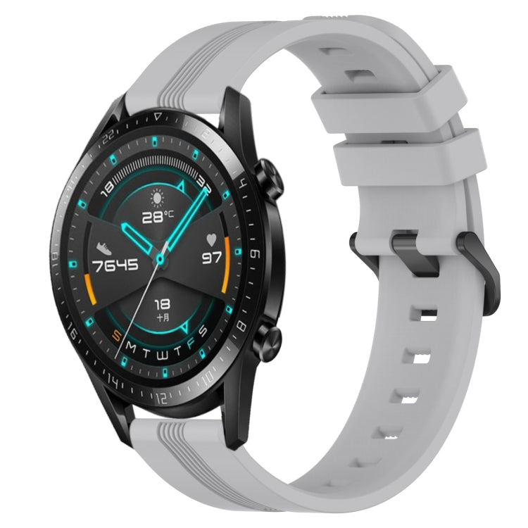 22mm Concave Striped Slicone Watch Band, For Huawei Watch GT 2E, For Huawei GT2 46mm, For Honor Watch GS 3, For Honor Watch GS Pro
