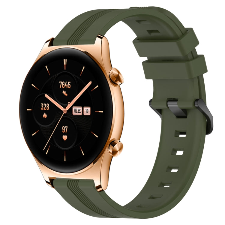 22mm Concave Striped Slicone Watch Band, For Huawei Watch GT 2E, For Huawei GT2 46mm, For Honor Watch GS 3, For Honor Watch GS Pro