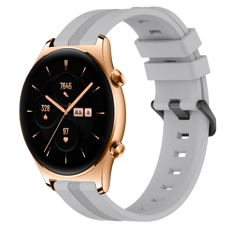 22mm Concave Striped Slicone Watch Band, For Huawei Watch GT 2E, For Huawei GT2 46mm, For Honor Watch GS 3, For Honor Watch GS Pro