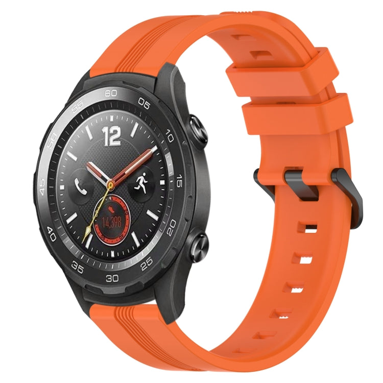 20mm Concave Striped Slicone Watch Band, For Huawei Watch GT3 Pro 43mm, For Huawei Watch GT3 42mm, For Huawei Watch GT2 42mm, For Huawei Watch 2